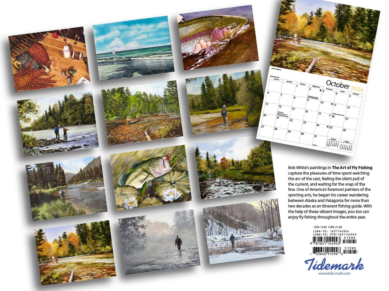 The Lure of Fishing Calendar 2024 - 2025: Three Years Calendar, UK Bank  Holidays, 30 Images of Fishing, Jan 2024 to Jun 2026, 17 x 11 Opened,  Thick  & Planning, Gift