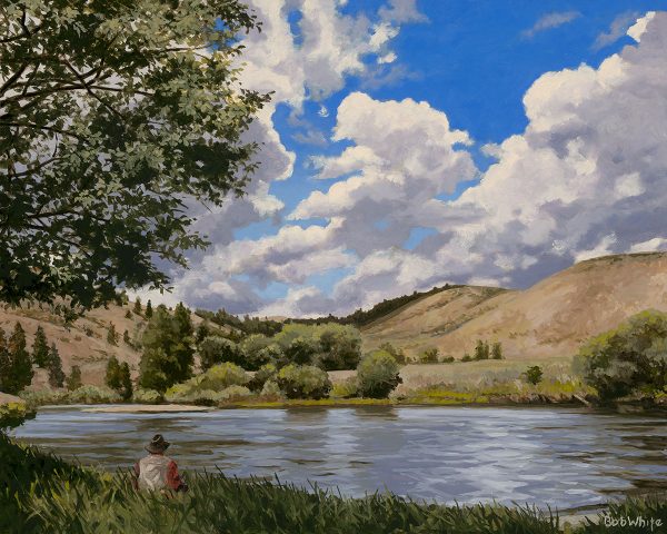 Cloud Dance Over a Small Wyoming River